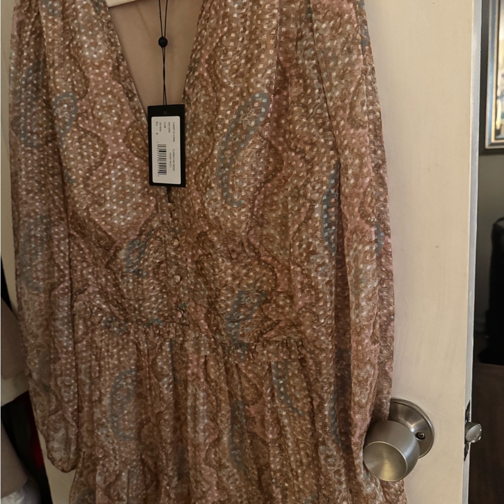 PAIGE Patterned Long Sleeve Dress. Never worn!